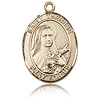 14kt Yellow Gold 1in St Therese of Lisieux Medal