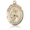 14kt Yellow Gold 1in St Isaac Medal