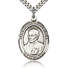 Sterling Silver 1in St Ignatius Medal & 24in Chain