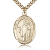 Gold Filled 1in St Joseph the Worker Medal & 24in Chain
