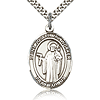 Sterling Silver 1in St Joseph the Worker Medal & 24in Chain