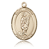 14kt Yellow Gold 1in St Victor Medal