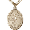 Gold Filled 1in St Bernard Medal & 24in Chain