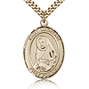 Gold Filled 1in St Madeline Medal & 24in Chain