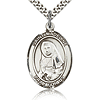 Sterling Silver 1in St Madeline Medal & 24in Chain