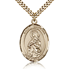 Gold Filled 1in St Matilda Medal & 24in Chain