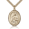 Gold Filled 1in St Placidus Medal & 24in Chain
