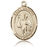 14kt Yellow Gold 1in St Maurus Medal