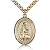 Gold Filled 1in St Rachel Medal & 24in Chain