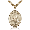 Gold Filled 1in St Rebecca Medal & 24in Chain
