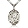 Sterling Silver 1in St Rebecca Medal & 24in Chain