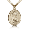 Gold Filled 1in St Victoria Medal & 24in Chain