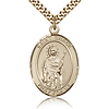 Gold Filled 1in St Grace Medal & 24in Chain