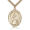 Gold Filled 1in St Samuel Medal & 24in Chain