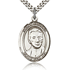 Sterling Silver 1in St Eugene Medal & 24in Chain