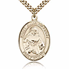 Gold Filled 1in St Julia Billiart Medal & 24in Chain