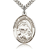Sterling Silver 1in St Julia Billiart Medal & 24in Chain