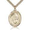 Gold Filled 1in St Sharbel Medal & 24in Chain
