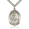 Sterling Silver 1in St Remigius of Remis Medal & 24in Chain