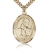 Gold Filled 1in St Isidore the Farmer Medal & 24in Chain