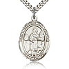 Sterling Silver 1in St Isidore the Farmer Medal & 24in Chain