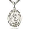 Sterling Silver 1in St James the Lesser Medal & 24in Chain