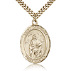 Gold Filled 1in St Deborah Medal & 24in Chain
