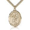Gold Filled 1in St Peter Nolasco Medal & 24in Chain