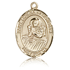 14kt Yellow Gold 1in St Lidwina of Schiedam Medal