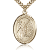 Gold Filled 1in St Fiacre Medal & 24in Chain