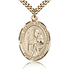 Gold Filled 1in St Joseph of Arimathea Medal & 24in Chain