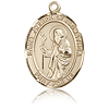 14kt Yellow Gold 1in St Joseph of Arimathea Medal