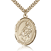 Gold Filled 1in St Thomas of Villanova Medal & 24in Chain