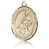 14kt Yellow Gold 1in St Thomas of Villanova Medal