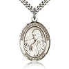 Sterling Silver 1in St Finnian Medal & 24in Chain