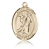 14kt Yellow Gold 1in St Roch Medal