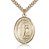 Gold Filled 1in St Zoe of Rome Medal & 24in Chain