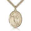 Gold Filled 1in St Paul of the Cross Medal & 24in Chain
