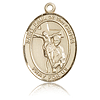 14kt Yellow Gold 1in St Paul of the Cross Medal