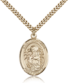Gold Filled 1in St Christina Medal & 24in Chain