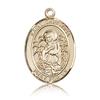 14kt Yellow Gold 1in St Christina Medal