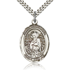 Sterling Silver 1in St Christina Medal & 24in Chain