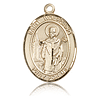 14kt Yellow Gold 1in St Wolfgang Medal