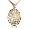 Gold Filled 1in St Edburga Medal & 24in Chain