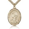 Gold Filled 1in St Louis de Montfort Medal & 24in Chain