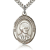 Sterling Silver 1in St Louis de Montfort Medal & 24in Chain