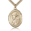 Gold Filled 1in St Kenneth Medal & 24in Chain