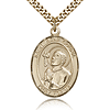 Gold Filled 1in St Rene Goupil Medal & 24in Chain