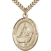 Gold Filled 1in St Catherine of Sweden Medal & 24in Chain
