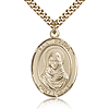 Gold Filled 1in St Rafka Medal & 24in Chain